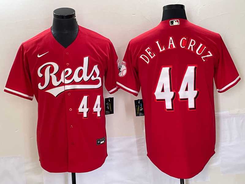 Men's Cincinnati Reds #44 Elly De La Cruz Red Cool Base Stitched Baseball Jersey,We sell and wholesale Men's Cincinnati Reds #44 Elly De La Cruz Red Cool Base Stitched Baseball Jersey on line form chian!